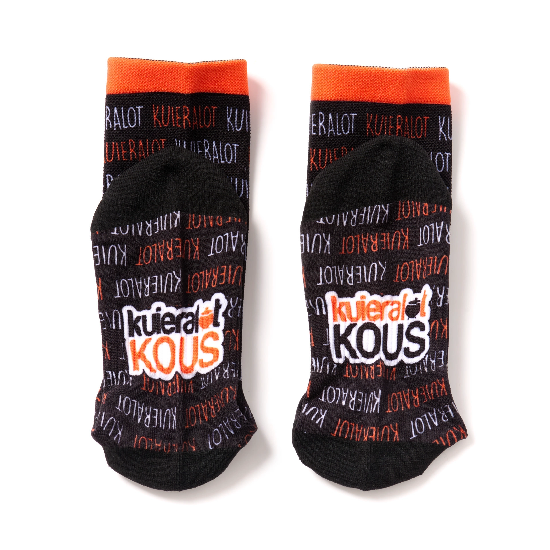 kuieralot® Black Socks with Logo Pattern - Image 2