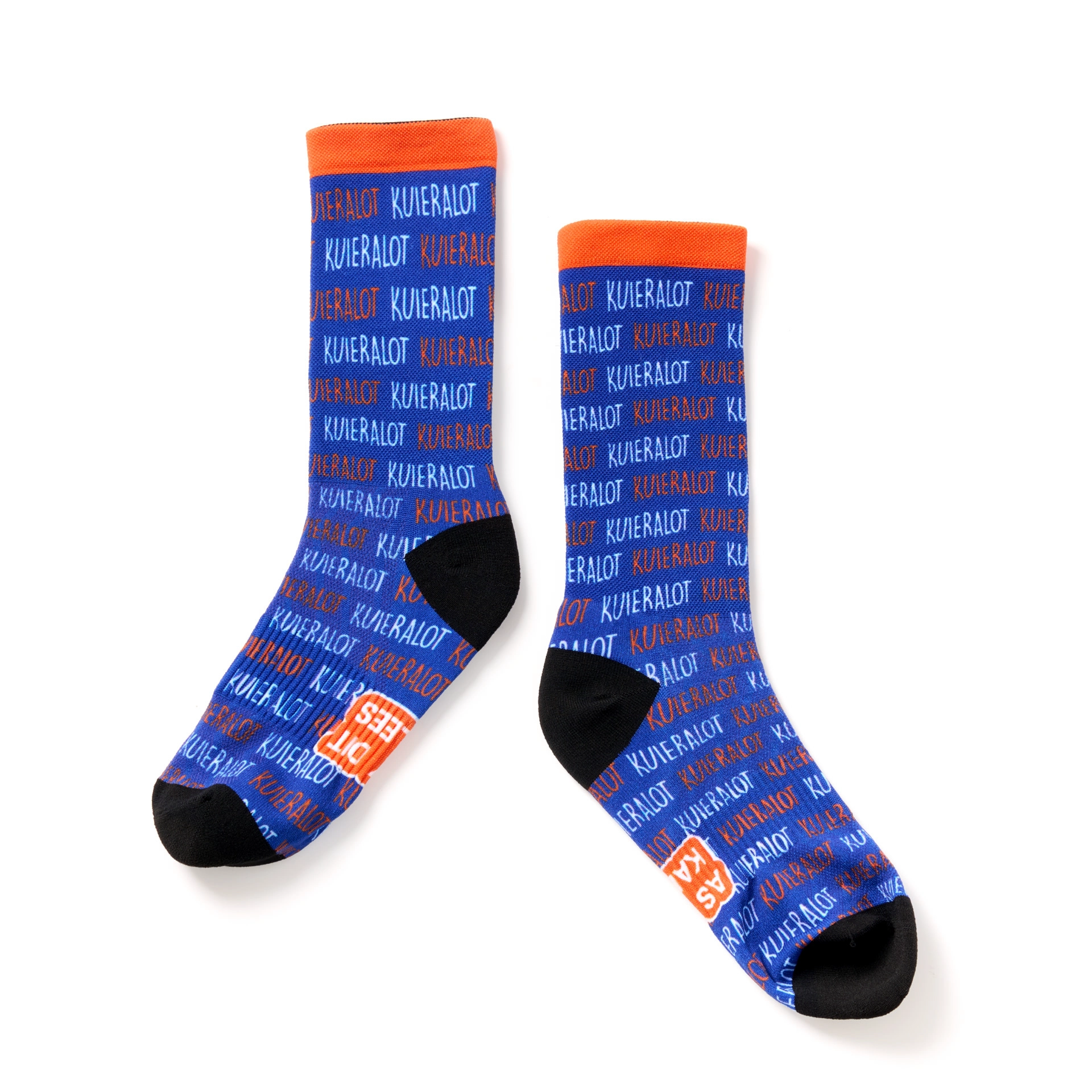 kuieralot® Blue Socks with Logo Pattern