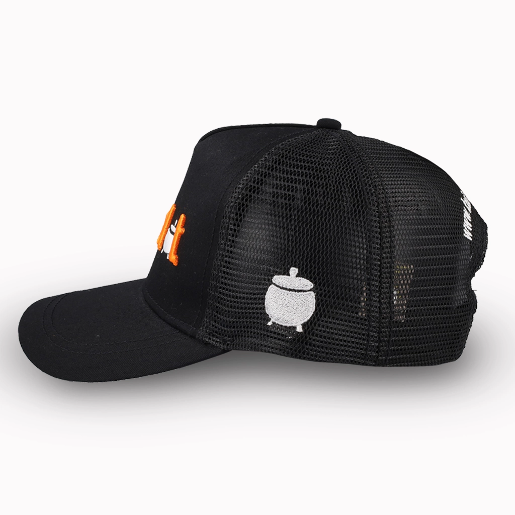 kuieralot® Black Trucker Cap with 3D Embroidery - Image 2